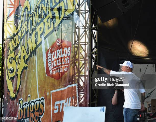 Kane Brown performs during Kicker Country Stampede - Day 3 at Tuttle Creek State Park on June 23, 2018 in Manhattan, Kansas.