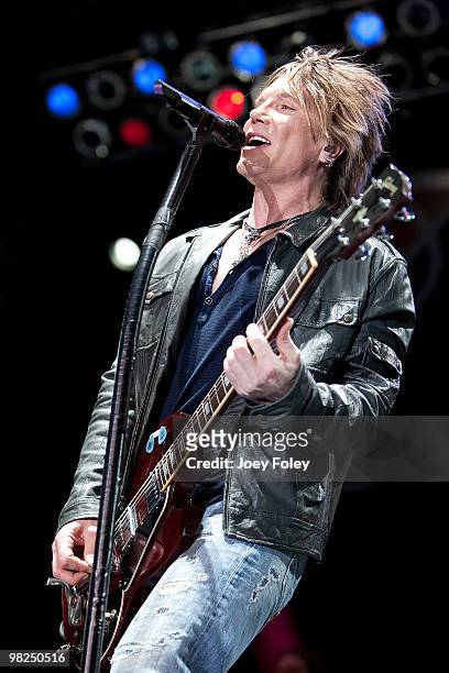 John Rzeznik of Goo Goo Dolls performs during day 3 of the free NCAA 2010 Big Dance Concert Series at White River State Park on April 4, 2010 in...