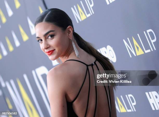 Actor Melissa Barrera attends the NALIP 2018 Latino Media Awards at The Ray Dolby Ballroom at Hollywood & Highland Center on June 23, 2018 in...