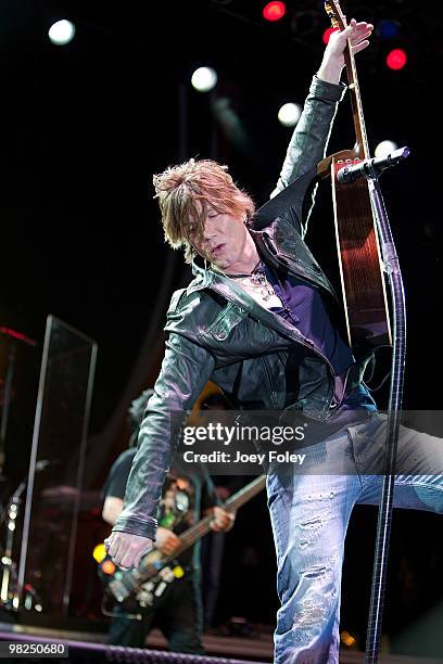 John Rzeznik of Goo Goo Dolls performs during day 3 of the free NCAA 2010 Big Dance Concert Series at White River State Park on April 4, 2010 in...