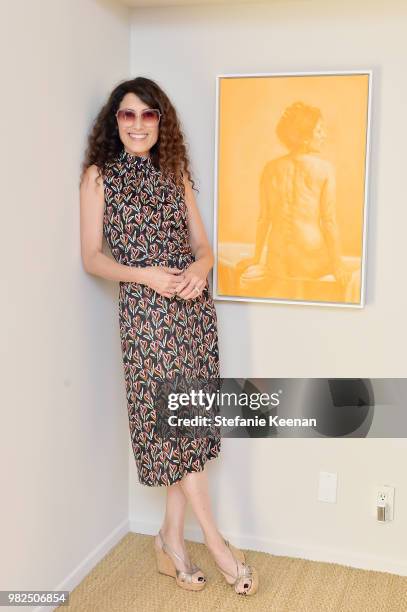 Lisa Edelstein attends DUETS - LAND's 2018 Summer Party at Private Residence on June 23, 2018 in Los Angeles, California.