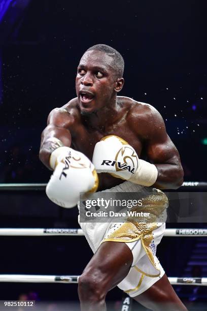 Souleymane Cissokho of France during La Conquete Acte 5 boxing event on June 23, 2018 in Paris, France.