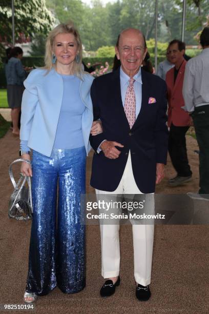 Hilary Geary Ross and Wilbur Ross attend the 12th Annual Get Wild! Summer Benefit on June 23, 2018 in Southampton, New York.