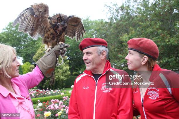 Curtis Sliwa and Nancy Regula attend the 12th Annual Get Wild! Summer Benefit on June 23, 2018 in Southampton, New York.