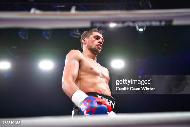 Ahmed El Mousaoui of Morocco during La Conquete Acte 5 boxing event on June 23, 2018 in Paris, France.