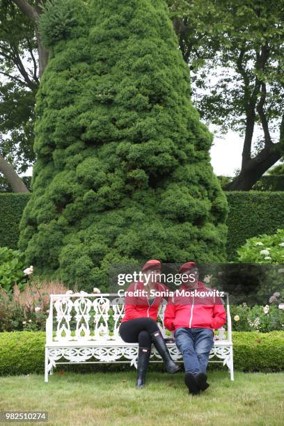 Nancy Regula and Curtis Sliwa attend the 12th Annual Get Wild! Summer Benefit on June 23, 2018 in Southampton, New York.