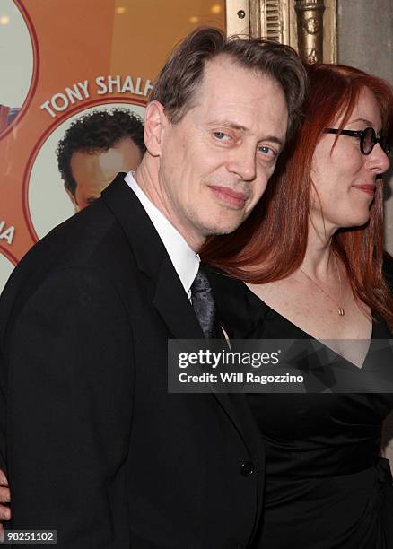 Actor Steve Buscemi attends the opening of "Lend Me A Tenor" at the Music Box Theatre on April 4, 2010 in New York City.