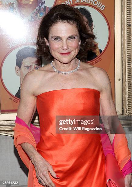 Actress Tovah Feldshuh attends the opening of "Lend Me A Tenor" at the Music Box Theatre on April 4, 2010 in New York City.