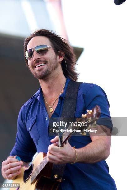 Jake Owen performs during day 3 of the 2010 NCAA Big Dance Concert Series at White River State Park on April 4, 2010 in Indianapolis, Indiana.