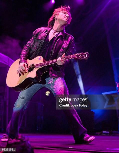 John Rzeznik of Goo Goo Dolls performs during day 3 of the free NCAA 2010 Big Dance Concert Series at White River State Park on April 4, 2010 in...