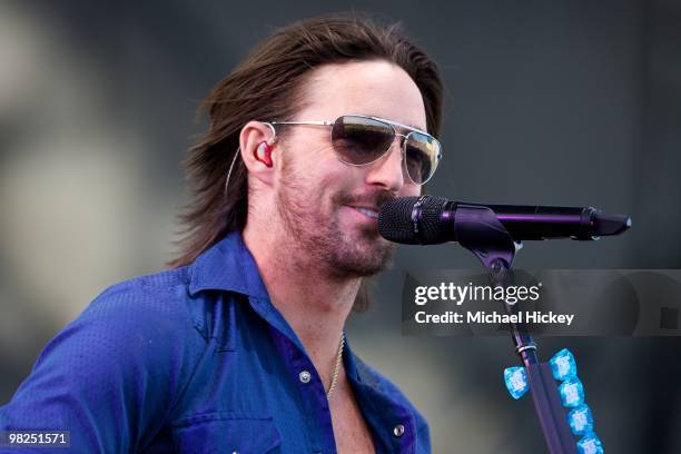 Jake Owen performs during day 3 of the 2010 NCAA Big Dance Concert Series at White River State Park on April 4, 2010 in Indianapolis, Indiana.