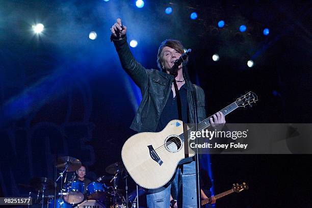 John Rzeznik of Goo Goo Dolls perform during day 3 of the free NCAA 2010 Big Dance Concert Series at White River State Park on April 4, 2010 in...