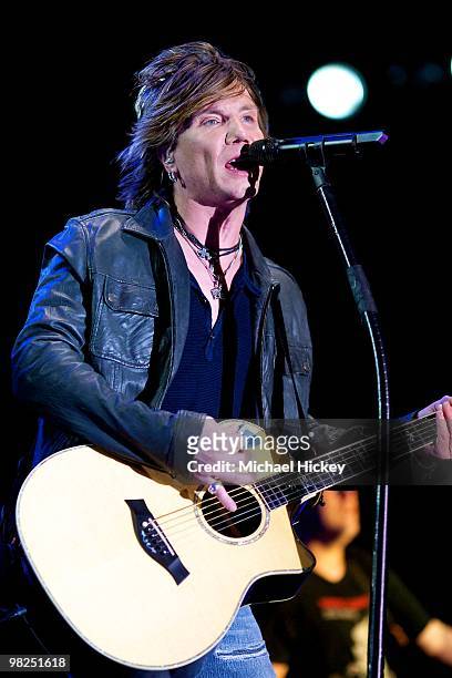John Rzeznik of the Goo Goo Dolls performs during day 3 of the 2010 NCAA Big Dance Concert Series at White River State Park on April 4, 2010 in...