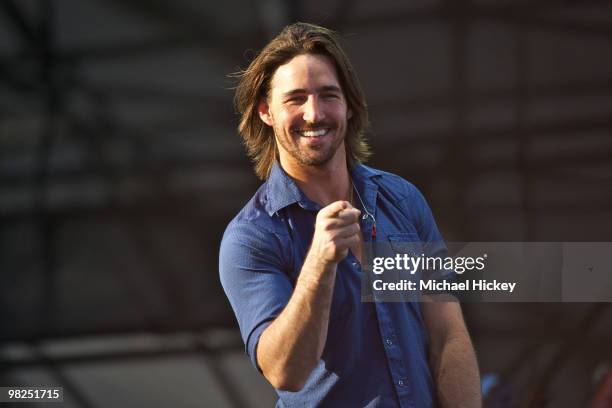 Jake Owen performs during day 3 of the 2010 NCAA Big Dance Concert Series at White River State Park on April 4, 2010 in Indianapolis, Indiana.