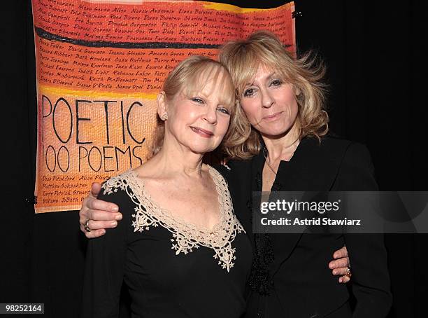 Penny Fuller and Judith Light attend the "Poetic License: 100 Poems 100 Performers" CD release party at the Bowery Poetry Club on April 4, 2010 in...
