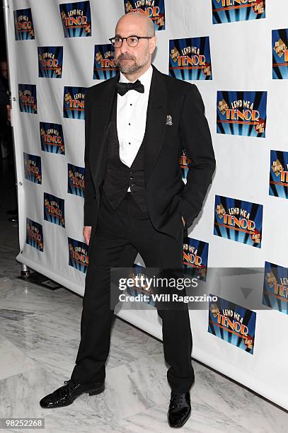 Director Stanley Tucci attends the opening night of "Lend Me A Tenor" after party at Espace on April 4, 2010 in New York City.