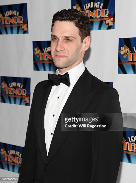 Actor Justin Bartha attends the opening night of "Lend Me A Tenor" after party at Espace on April 4, 2010 in New York City.