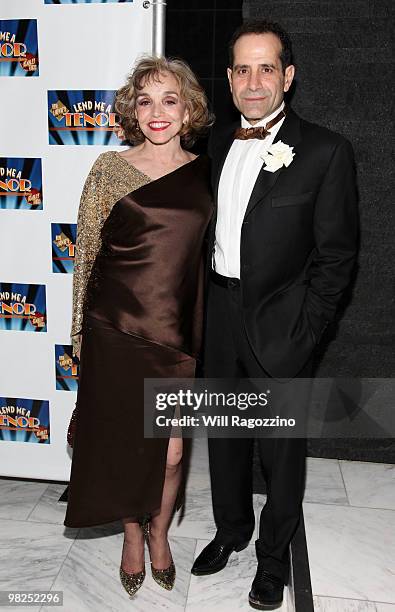 Actors Brooke Adams and Tony Shalhoub attend the opening night of "Lend Me A Tenor" after party at Espace on April 4, 2010 in New York City.