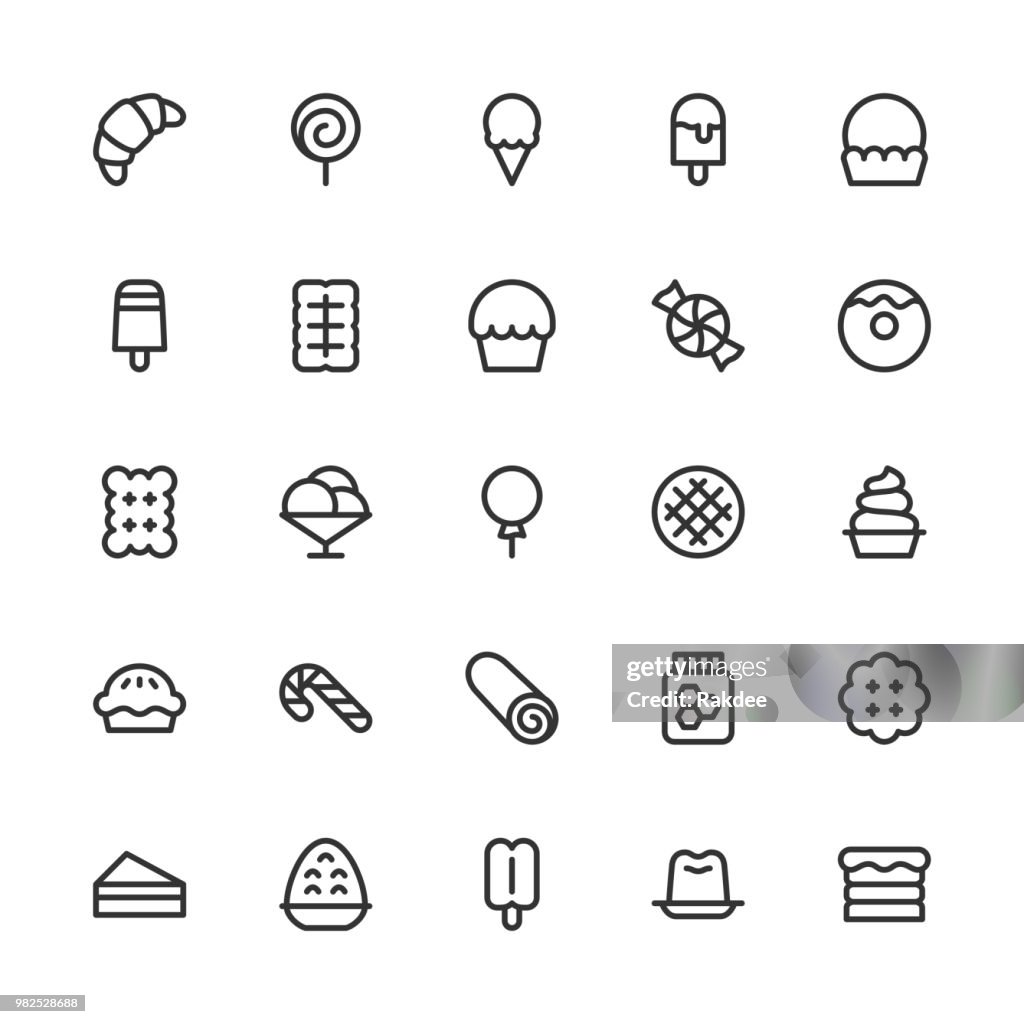 Dessert Icons - Line Series