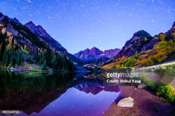 maroon bells - maroon bells summer stock pictures, royalty-free photos & images