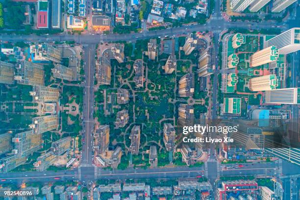 aerial view of residential building - xie liyao stock pictures, royalty-free photos & images