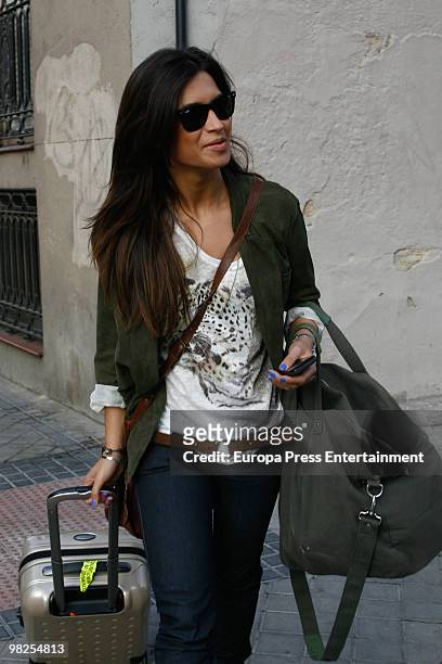 Sara Carbonero, Spanish sports journalist and new girlfriend of Real Madrid goalkeeper Iker Casillas, sighted on April 5, 2010 in Madrid, Spain.