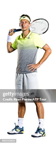 Sergiy Stakhovsky of Ukraine poses for portraits during the Australian Open at Melbourne Park on January 11, 2018 in Melbourne, Australia.