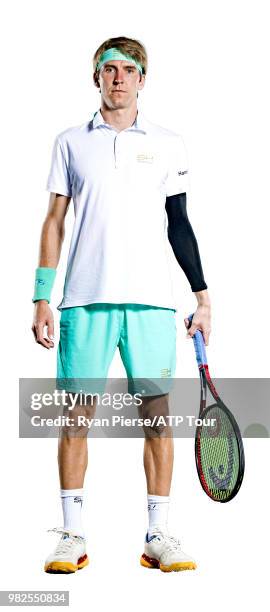 Cedrik-Marcel Stebe of Germany poses for portraits during the Australian Open at Melbourne Park on January 11, 2018 in Melbourne, Australia.