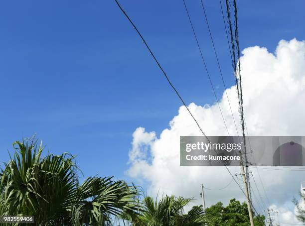 blue sky with cumulonimbus - kumacore stock pictures, royalty-free photos & images