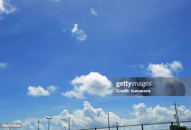 blue sky in summer - kumacore imagens e fotografias de stock