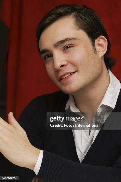 Ed Westwick at the Waldorf Astoria Hotel in New York City, New York on October 4, 2008. Reproduction by American tabloids is absolutely forbidden.