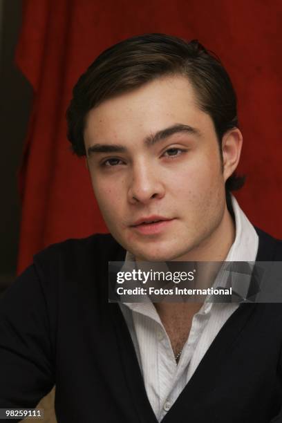 Ed Westwick at the Waldorf Astoria Hotel in New York City, New York on October 4, 2008. Reproduction by American tabloids is absolutely forbidden.