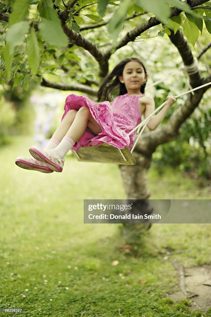 Girl on a swing