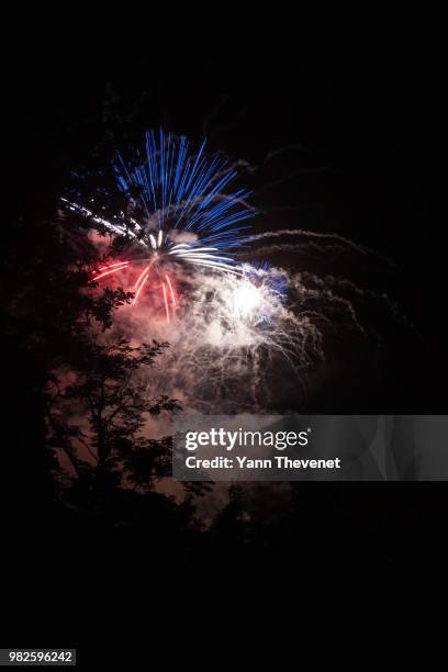 frenchie fireworks - flare stack stock pictures, royalty-free photos & images