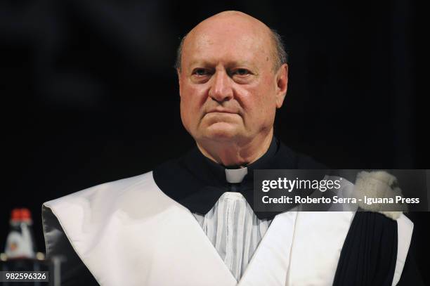 The Cardinal Gianfranco Ravasi receives an honorary degree in philology from the university of Bologna Università degli Studi di Bologna Alma Mater...