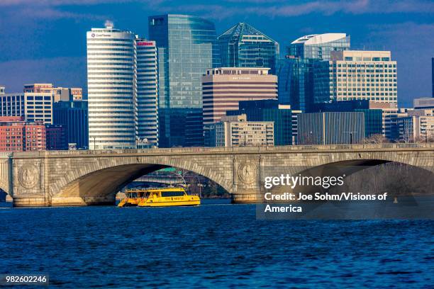 Memorial Bridge crosses Potomac River in front of Rosslyn, Washington D.C.