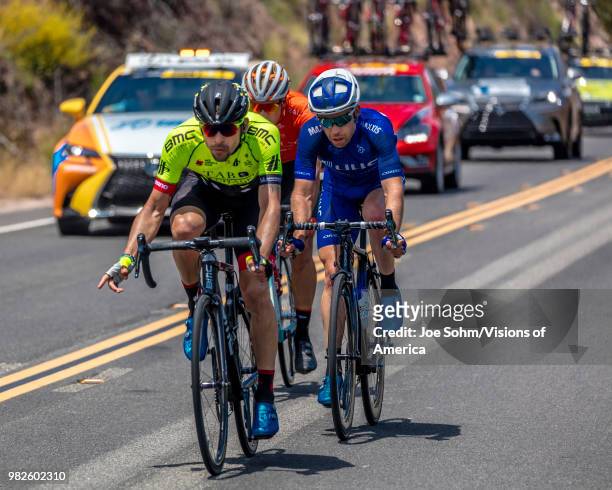 Stage 2 leaders of Amgen Mens Bicycle Tour of California, VENTURA TO GIBRALTAR ROAD AT SANTA BARBARA COUNTY.