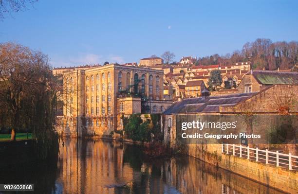 Abbey Mills Bradford on Avon Wiltshire England- old wool mills by the river side.