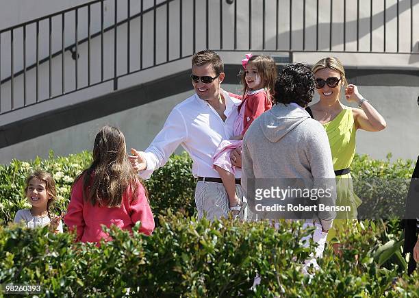 Bill Rancic , Giuliana Rancic and guests visit an Easter Egg garden at Resort at Pelican Hill on April 4, 2010 in Newport Beach, California.