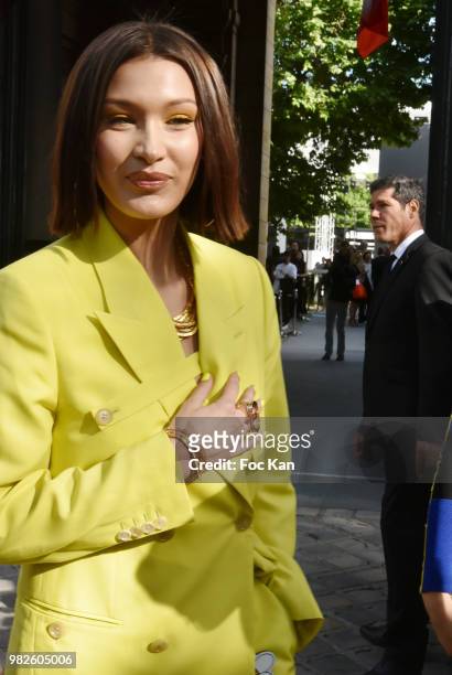 Bella Hadid attends the Dior Homme Menswear Spring/Summer 2019 show as part of Paris Fashion Week on June 23, 2018 in Paris, France.