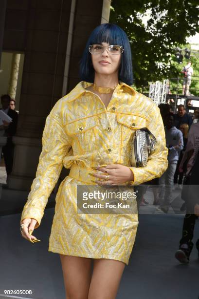 Sita Abellan attends the Dior Homme Menswear Spring/Summer 2019 show as part of Paris Fashion Week on June 23, 2018 in Paris, France.