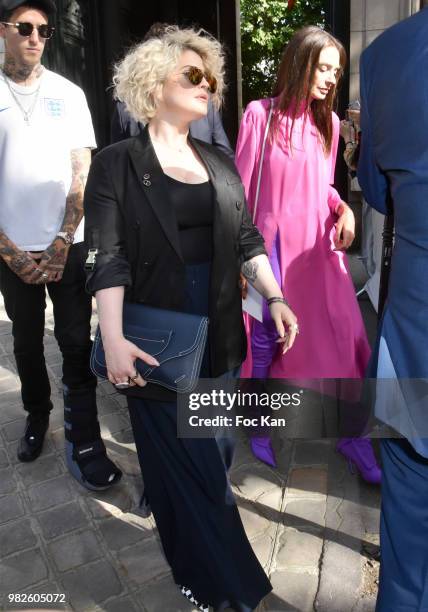 Kelly Osbourne attends the Dior Homme Menswear Spring/Summer 2019 show as part of Paris Fashion Week on June 23, 2018 in Paris, France.