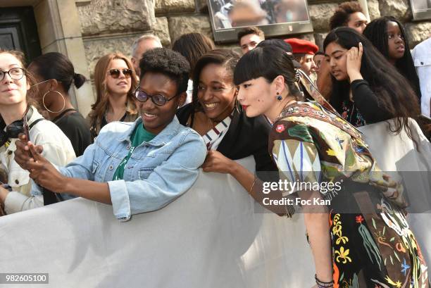 Kozue Akimoto attends the Dior Homme Menswear Spring/Summer 2019 show as part of Paris Fashion Week on June 23, 2018 in Paris, France.