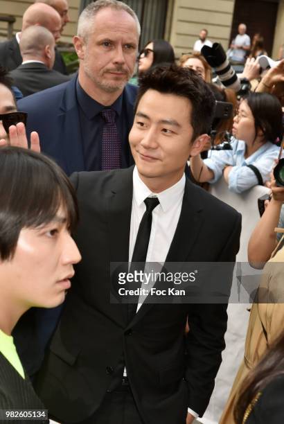 Xuan Huang attends the Dior Homme Menswear Spring/Summer 2019 show as part of Paris Fashion Week on June 23, 2018 in Paris, France.