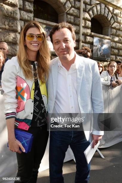 Lorena Vergani and Emmanuelle Perrotin attends the Dior Homme Menswear Spring/Summer 2019 show as part of Paris Fashion Week on June 23, 2018 in...