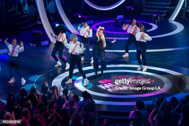 Today's brightest young stars and celebrity entertainers turned out for the 2018 Radio Disney Music Awards , music's biggest event for families, at...