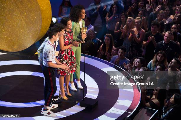 Today's brightest young stars and celebrity entertainers turned out for the 2018 Radio Disney Music Awards , music's biggest event for families, at...