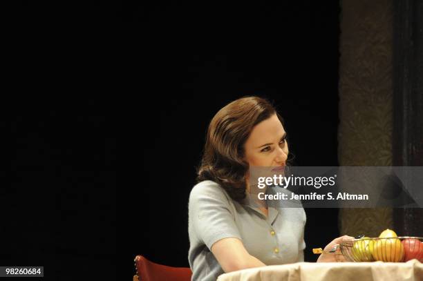 Actress Scarlett Johansson rehearsing scenes for Arthur Miller's play A View From The Bridge, on Broadway in New York City, January 19, 2010....