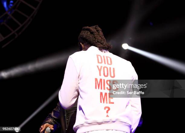 Young Thug performs onstage at the STAPLES Center Concert Sponsored by SPRITE during the 2018 BET Experience on June 23, 2018 in Los Angeles,...