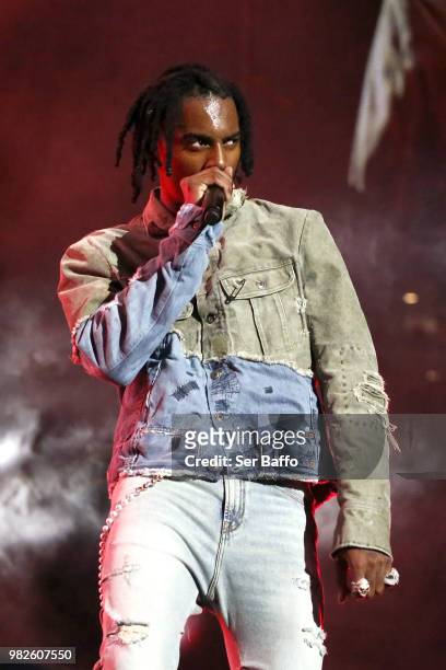 Playboi Carti performs onstage at the STAPLES Center Concert Sponsored by SPRITE during the 2018 BET Experience on June 23, 2018 in Los Angeles,...